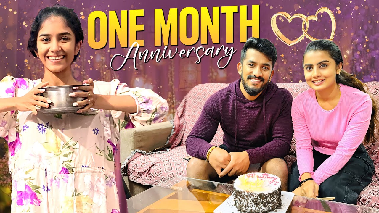 ವನ್ ಮಂತ್ Anniversary 💞 | Nikhil Nisha Vlogs #nikhilnishavlogs #nikhilgowda