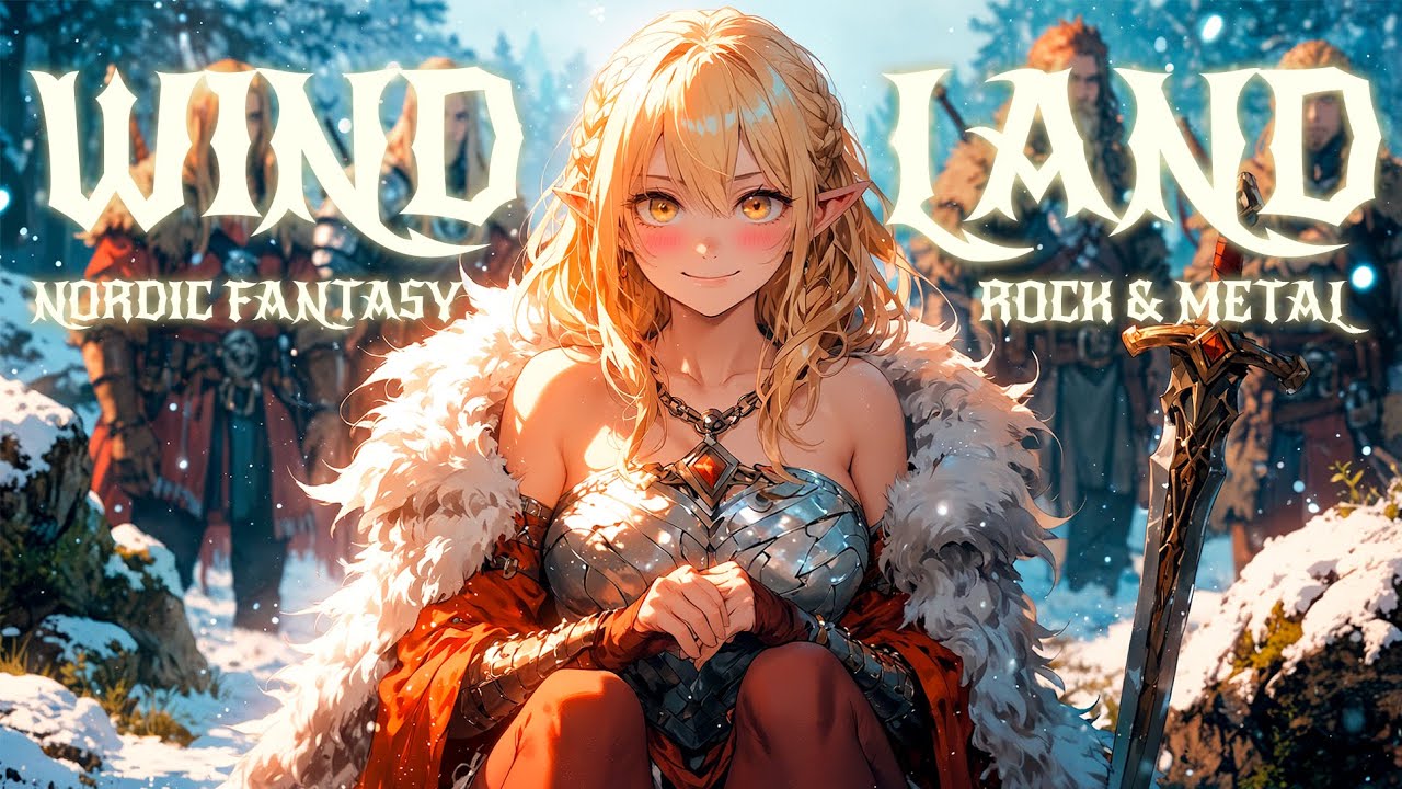 ⚡Wind Land of the North ⚔️ Nordic Rock & Metal / Norse Fantasy Adventure Music for Work & Study 2Hr