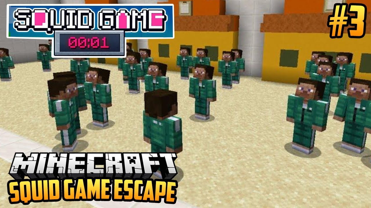 Kunnen we uit SQUID GAME ONTSNAPPEN?! - Minecraft Squid Game Escape #3
