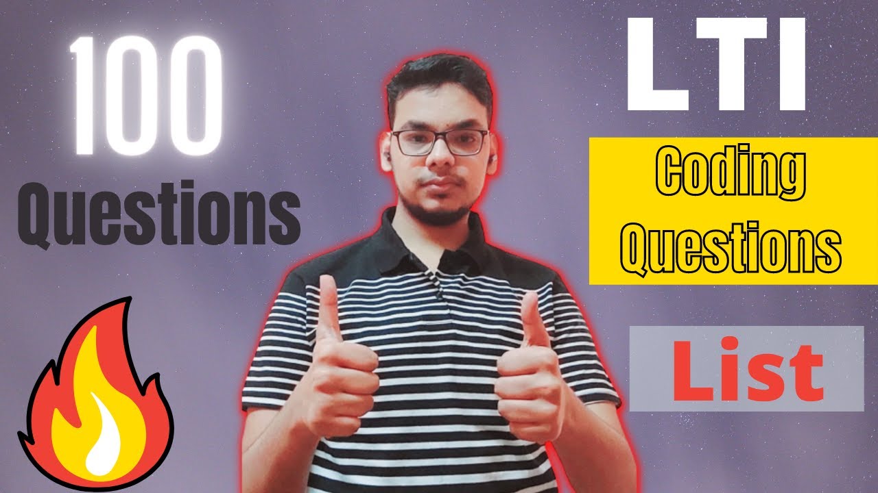 LTI Coding Questions With Solutions | LTI Coding Round | Level 1 | Fresher | Coding Sheet