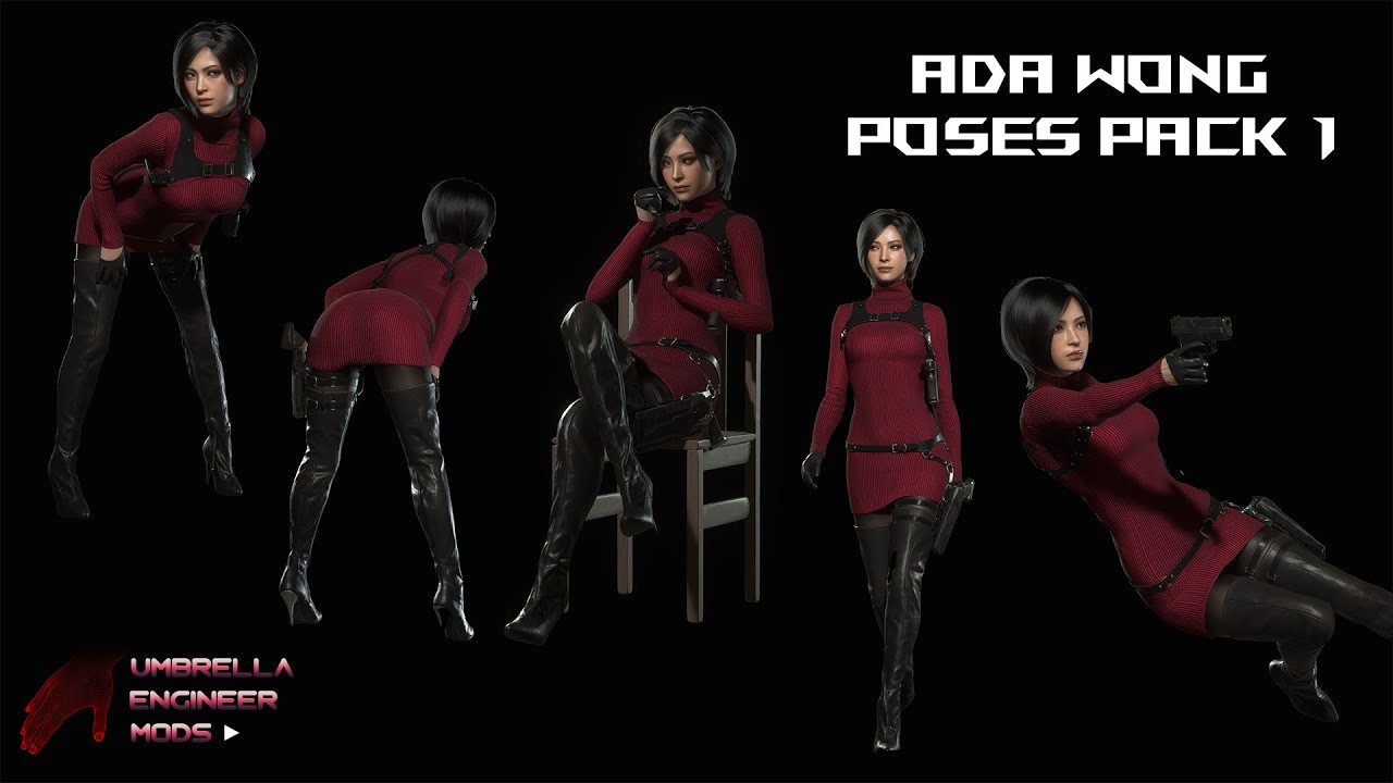 Ada Wong Poses Pack for RE4 Remake Model Viewer