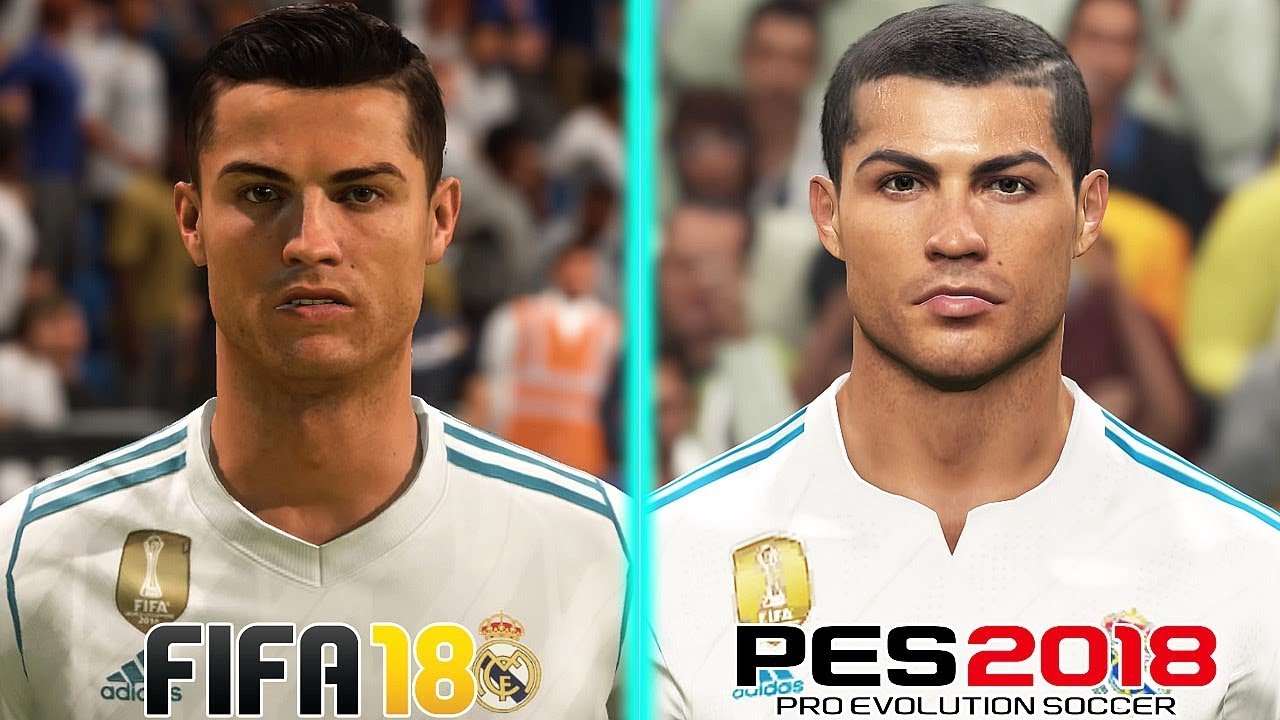 FIFA 18 vs PES 2018 - REAL MADRID FACES COMPARISON