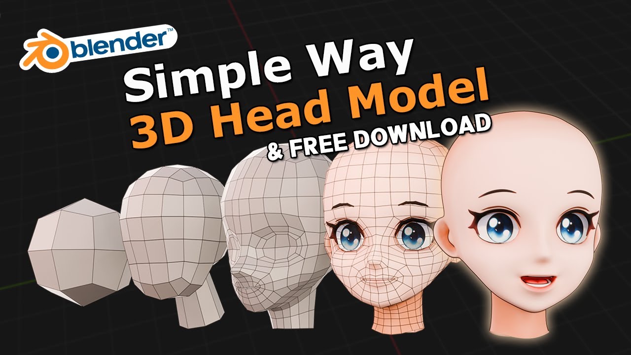 Как смоделировать собственную голову в стиле аниме в Blender — урок по Blender