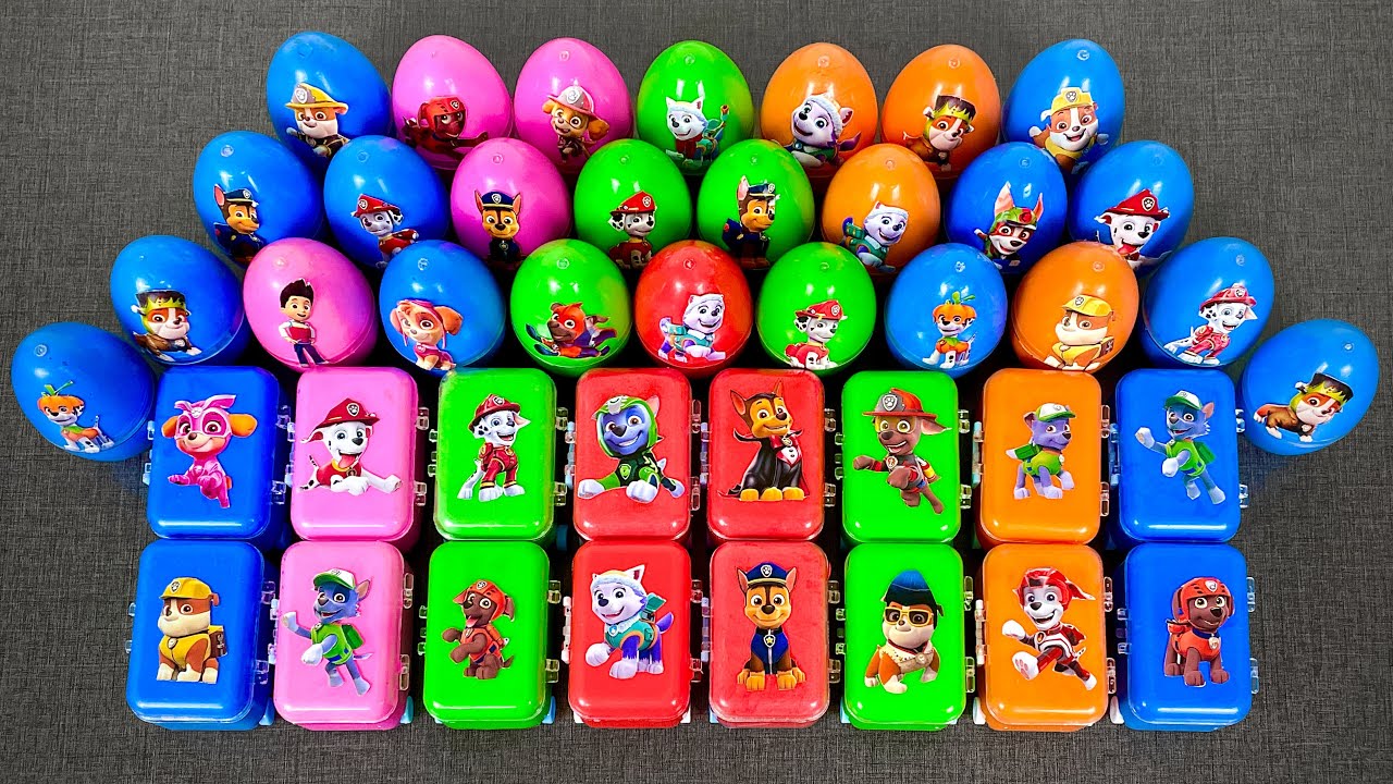 Looking For Paw Patrol Clay With Slime Coloring: Ryder, Chase, Marshall,...Satisfying ASMR Video