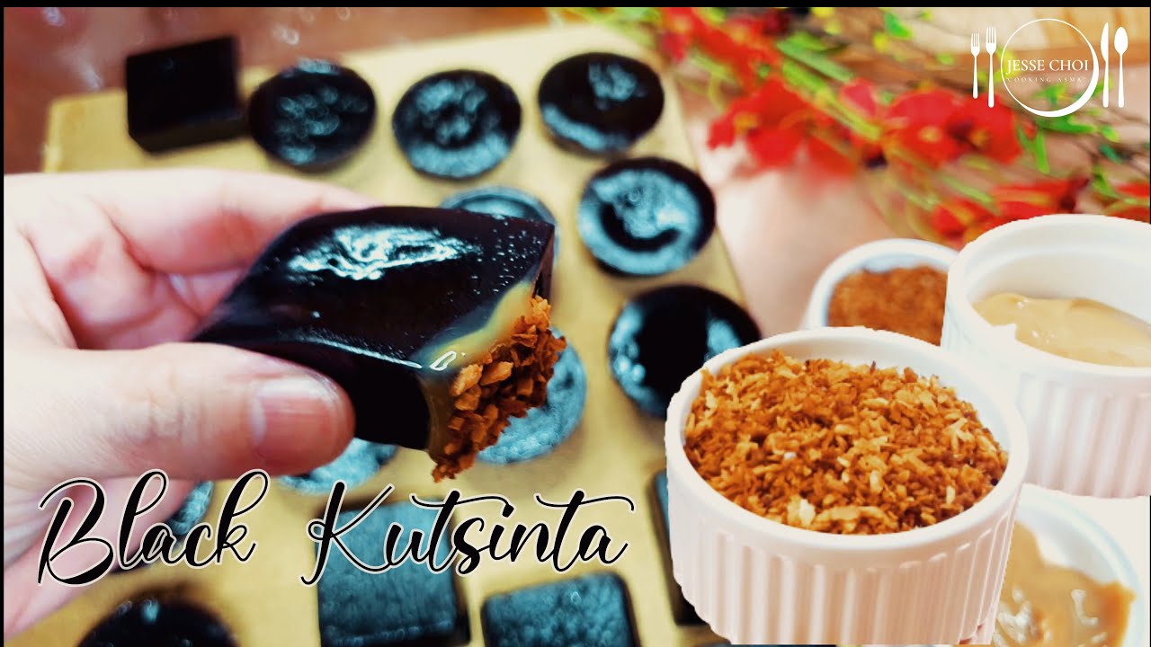 Black Kutsinta With Dulce de Leche Dip & Toasted Shredded Coconut • Jesse Choi ASMR