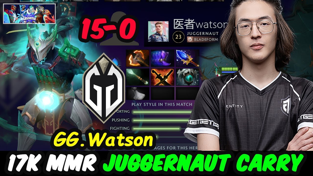 Watson Juggernaut 17K MMR Gaimin Gladiators Carry | Battle Fury Build