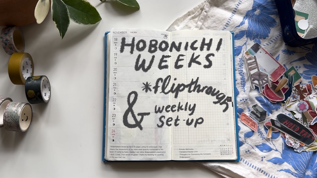 Hobonichi Weeks: Set up my week with me (with flip-through and long chat)