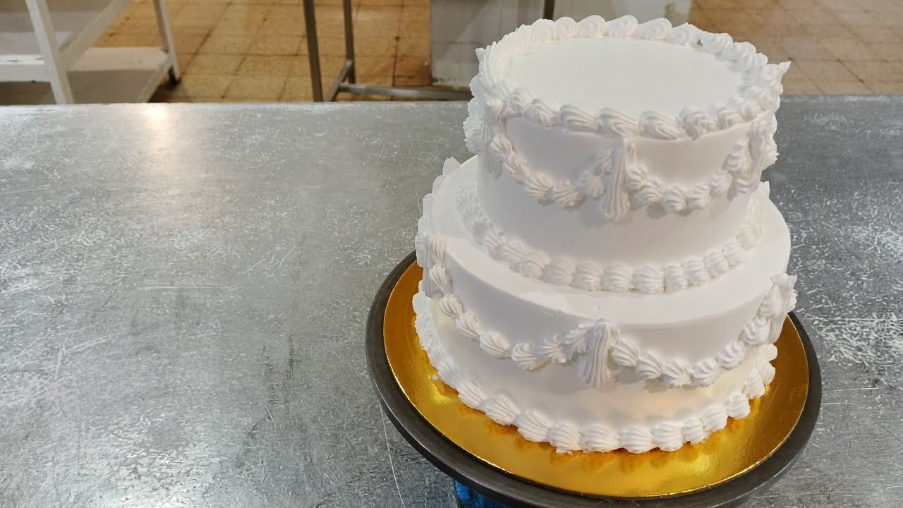 Beautiful 2 tier cake with cream decoration / No artificial accessories / only cream work \ 265