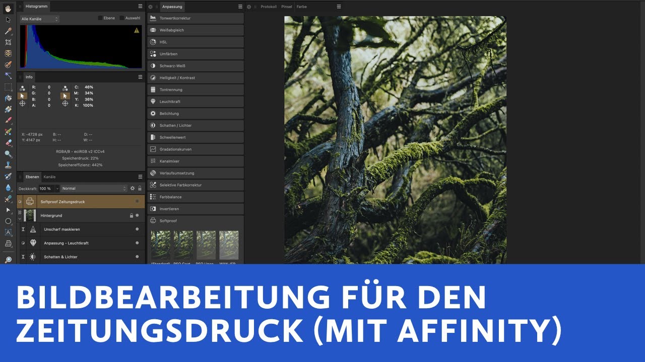 Affinity Photo: Bildbearbeitung für den Zeitungsdruck