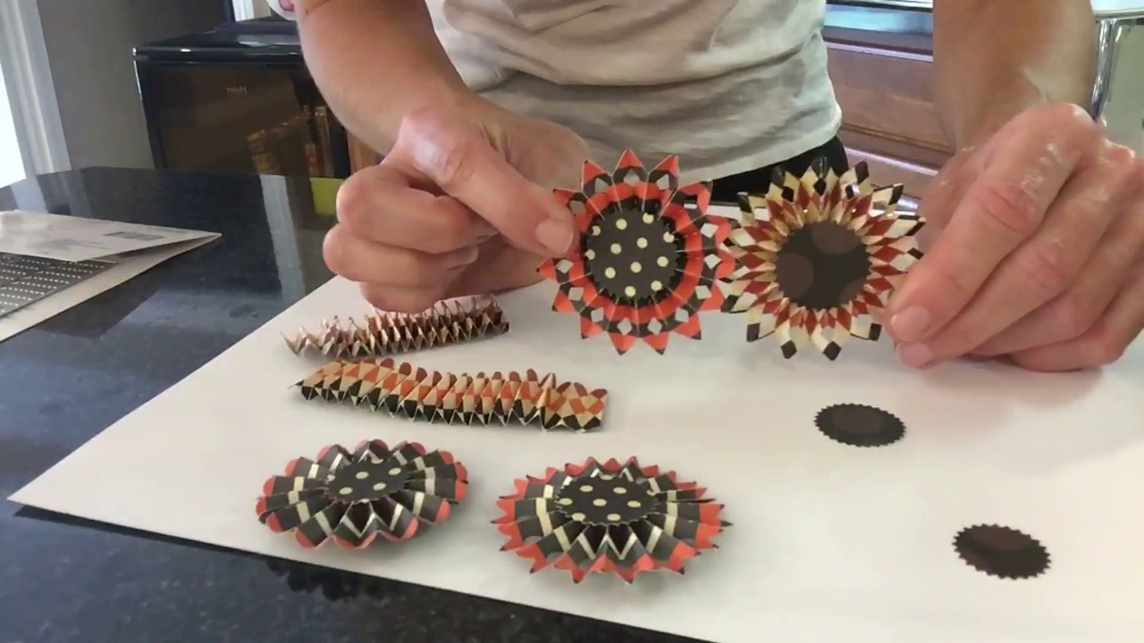 Tim Holtz Halloween Sizzix Thinlits Rosette Dies Tutorial for cards and tags