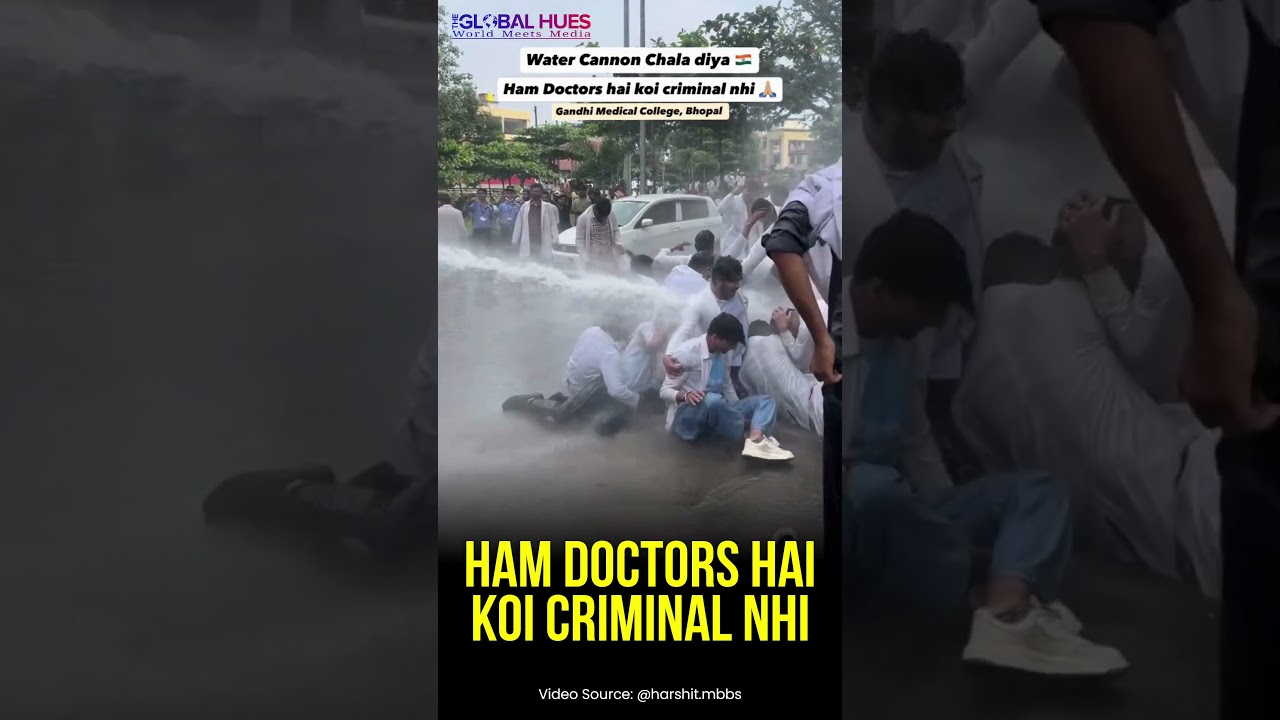 WE ARE #doctors NOT #criminals 💥 Outrage As #mppolice Deploy Water Cannons On #medicos #bhopalnews