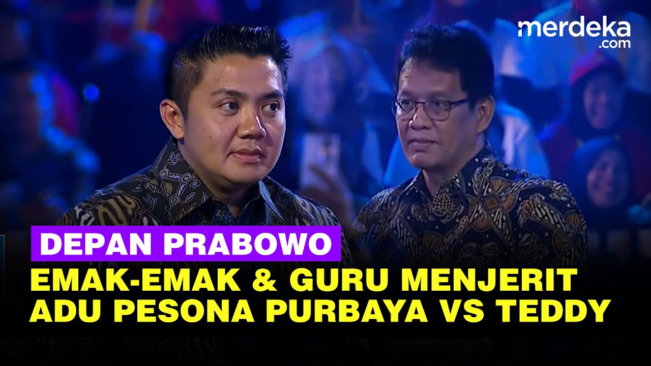 Pesona Purbaya Vs Teddy Diadu Depan Prabowo, Banyak Guru Emak-Emak Ngefans sampai Jerit
