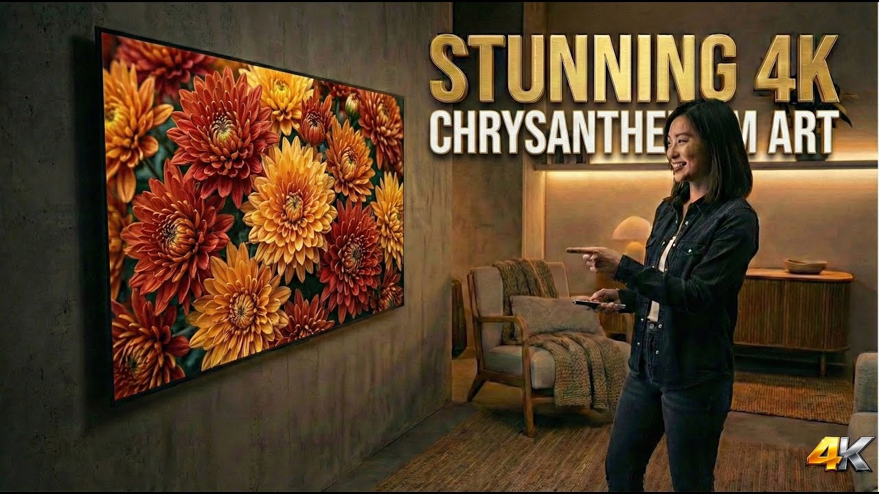 The Majestic Chrysanthemum Bloom | 4K Relaxing Nature Time-lapse