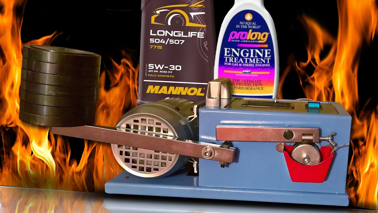 Prolong Engine Treatment + Mannol Longlife 504/507 5W30 7715 Oil additives test 100&deg;C Piotr Tester