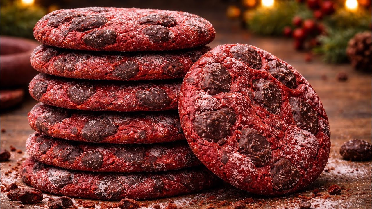 Easy Upside Down Cookies | Stranger Things Inspired Red Velvet Cookies