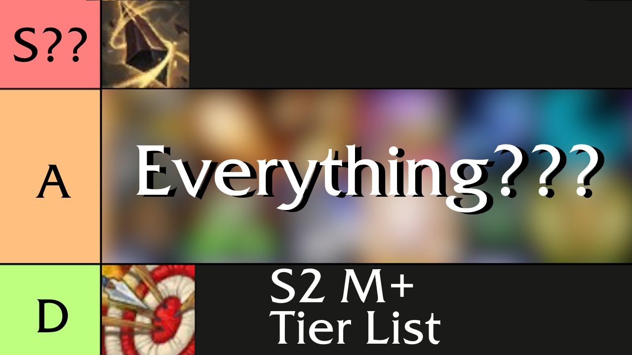 (not so) FINAL TIER LIST for Season 2 M+ TWW