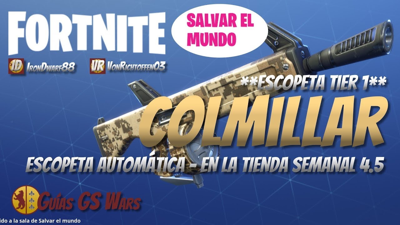 Escopeta Legendaria COLMILLAR | Gu&iacute;a Armas FORTNITE | Tienda Semanal 4.5