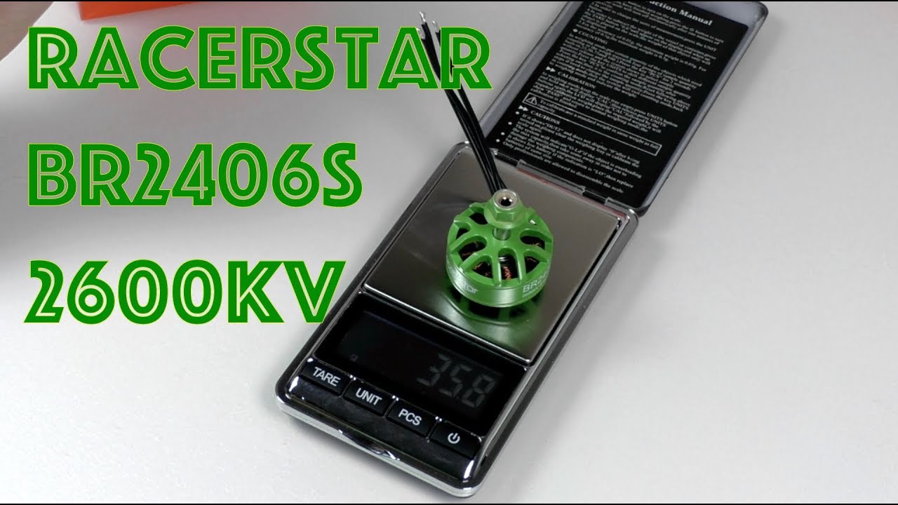Тест мотора Racerstar BR2406S 2600KV замеры тяги