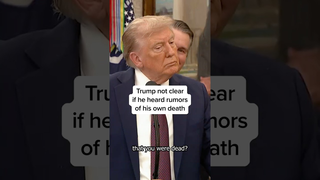 Trump not clear if he heard rumors of his own death