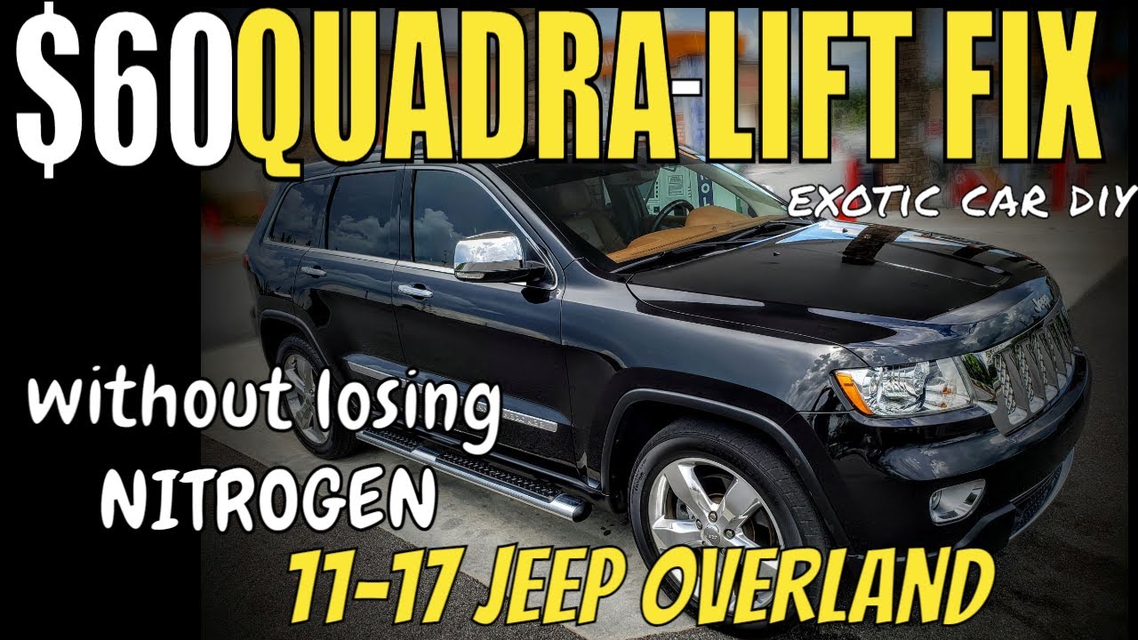 How to fix leaking Jeep Quadralift air shocks WITHOUT losing nitrogen. 11-17  Grand Cherokee WK2