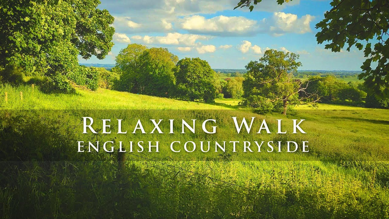 Relaxing nature walking tour along The Viking Way, English Countryside with beautiful scenery