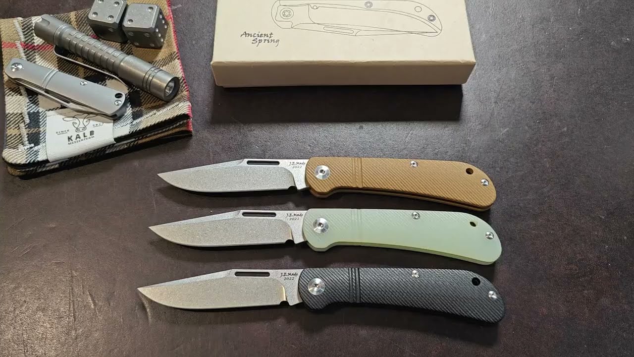 JE Made Ancient Spring Lanny's Clip Slipjoint - Vorstellung der Budget Variante mit Messerteam Kalb