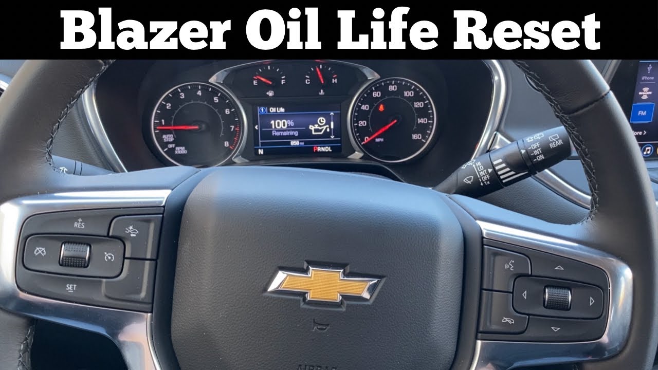 2019 - 2021 Chevy Blazer - How To Reset Oil Life To 100% - Chevrolet Oil Change Light DIY