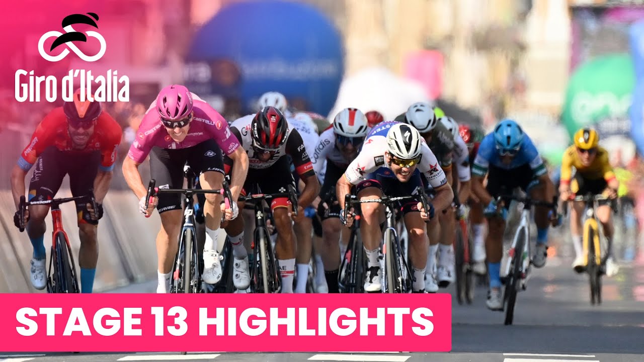 Arnaud Demare sprints to third win in Cuneo! | Giro d'Italia 2022 | Stage 13 | Highlights