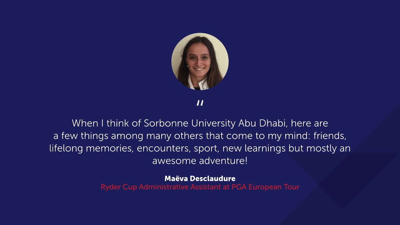 Sorbonne Abu Dhabi Alumni Success Stories