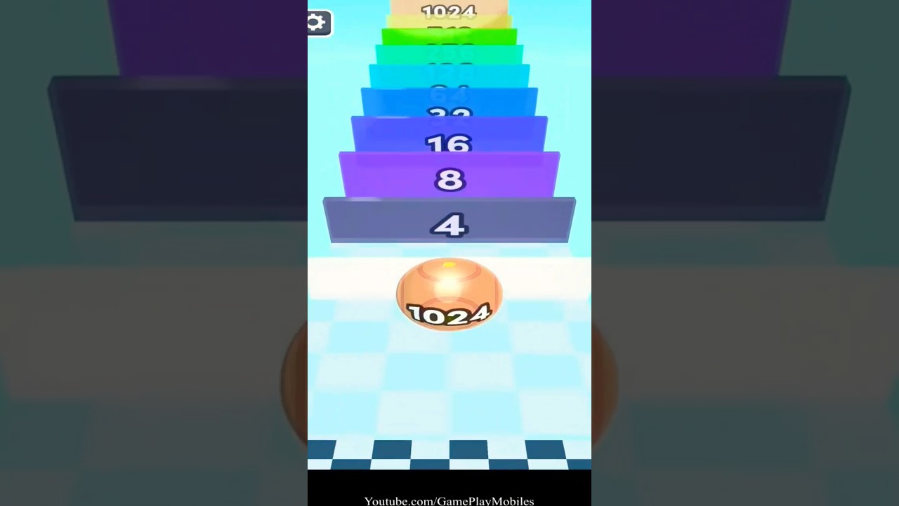 Rolling ball 2048 (android) level 4