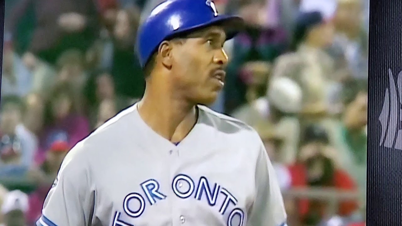 Jimmy Key hits for himself in the 11th inning for the Toronto Blue Jays