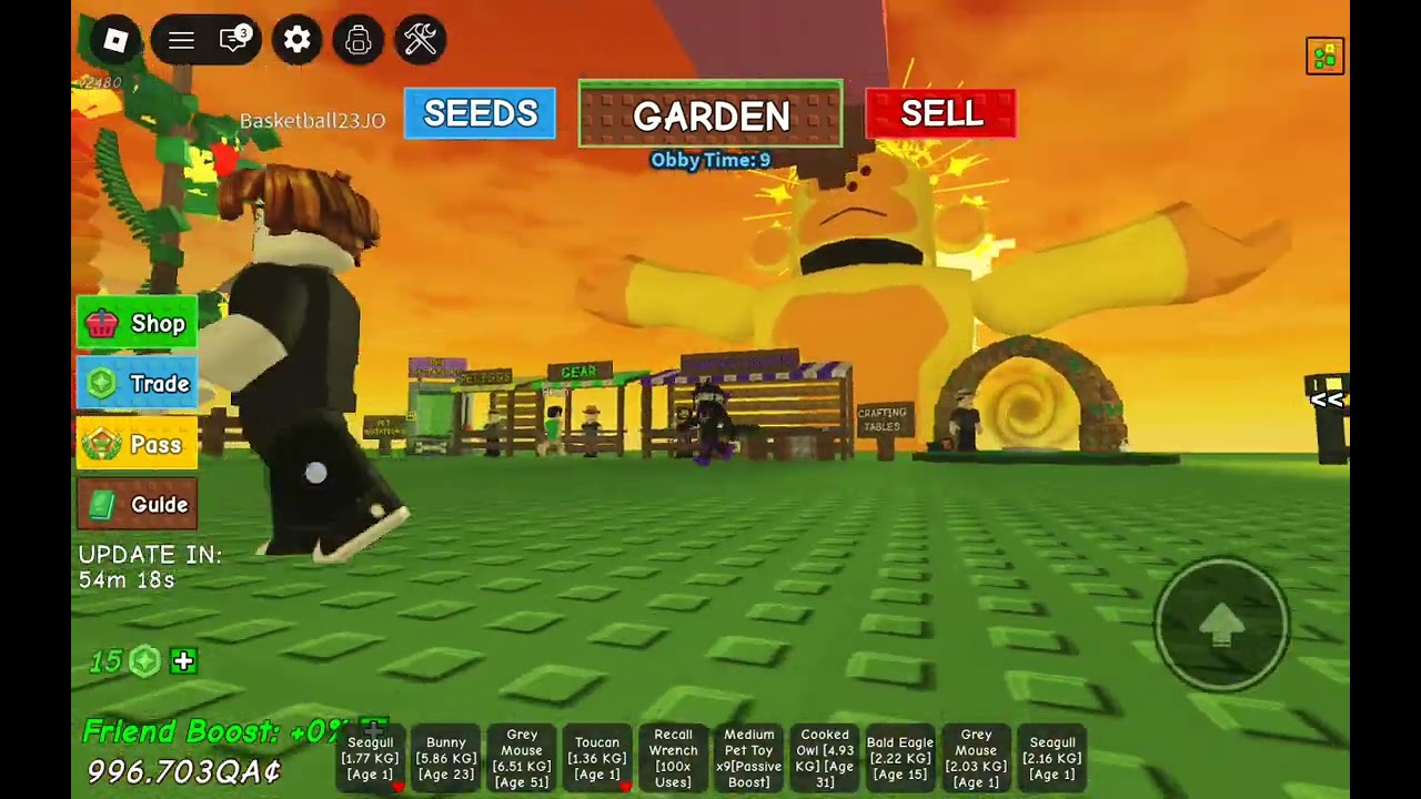 Am murit de plictiseala pe grow a garden admin abuse