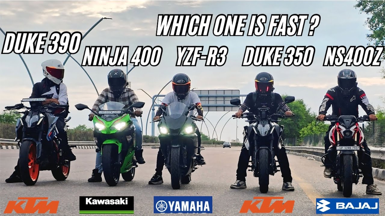DUKE 350 vs NS400Z vs DUKE 390 vs YAHAMA R3 vs NINJA 400 🔥 | WHO IS BEST ?
