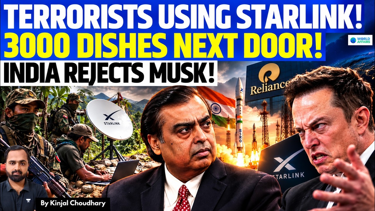 TERRORISTS USING STARLINK? | India Rejects Musk's 'Oligarch' Claim, Flags Security Threat | Kinjal