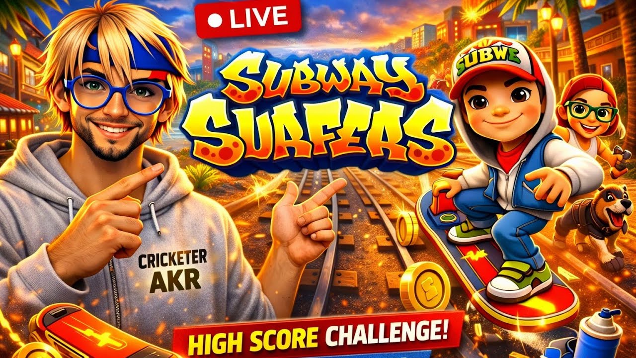 🔴 LIVE Subway Surfers Gameplay | Cricketer AKR Gaming 🔥 High Score Challenge