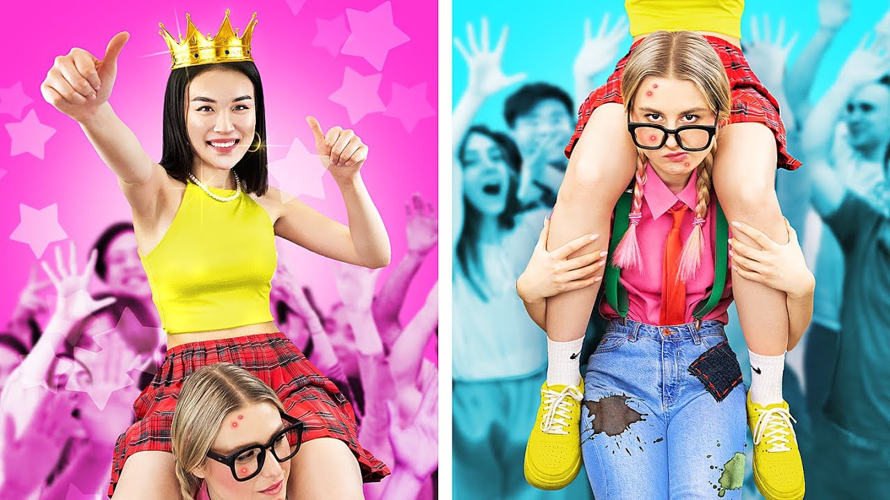 &iexcl;Estudiante Popular vs Nerd Durante 24 Horas!