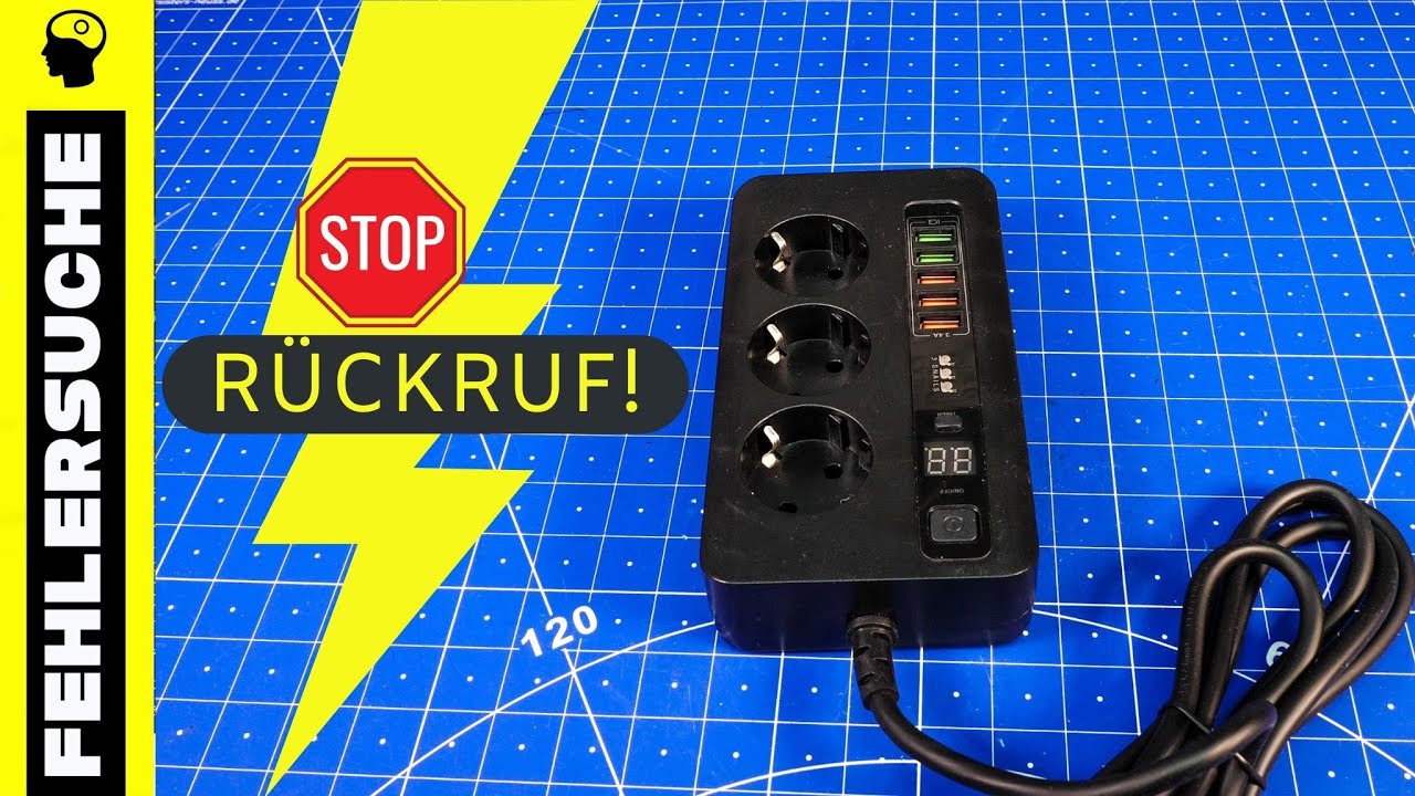 Rückruf: tödliche Steckdosenleiste | 3x gefährlich - ein Preis!