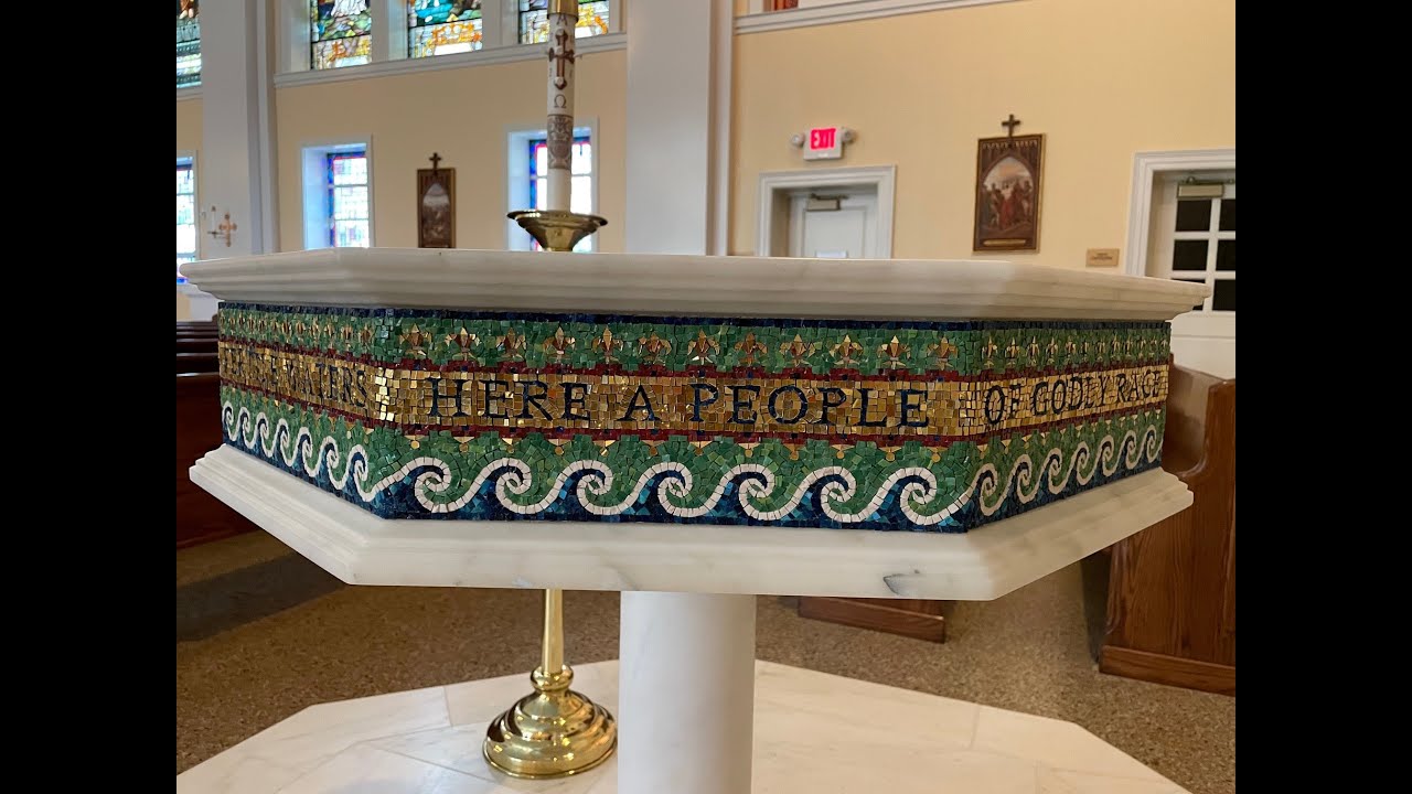 Custom Designed, Natural Stone, Baptismal Fonts For Churches and Cathedrals