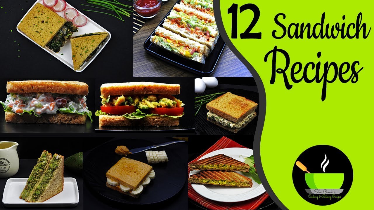 Sandwich Recipes | 12 Easy Sandwich Recipes | Instant Breakfast Recipes | Bread Recipes