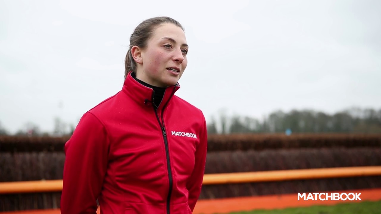Bryony Frost on Black Corton prior to Cheltenham 2018