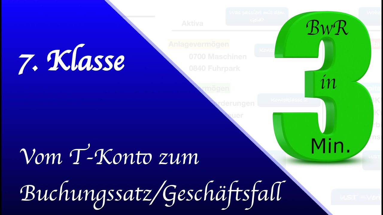 3. 10_2 Vom T-Konto zum Buchungssatz & Geschäftsfall