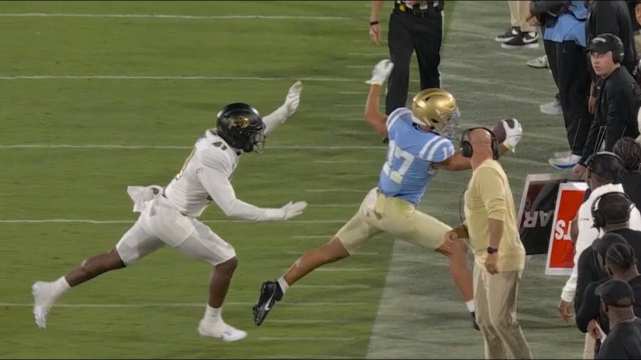CATCH OF THE YEAR??? UCLA&rsquo;s Logan Loya makes an incredible 1 handed catch while getting a foot down!