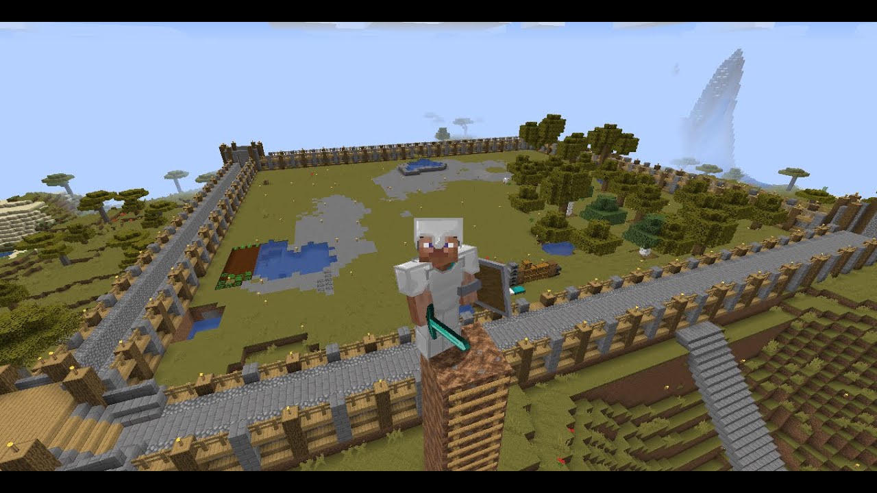 😱 Mi base ahora es una FORTALEZA… muralla terminada en la cima - Minecraft #4