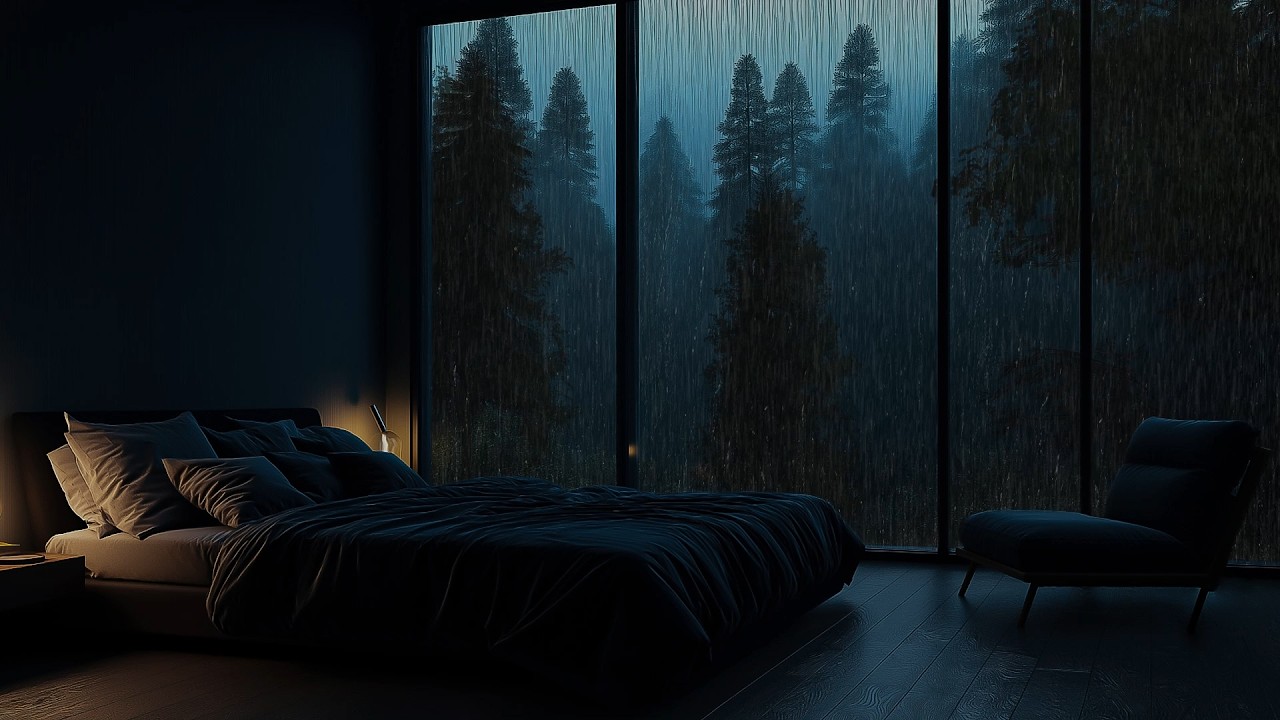 Soothing Rain & Piano 🌲🎵  Drift Naturally into Deep Sleep with Gentle Healing Ambience