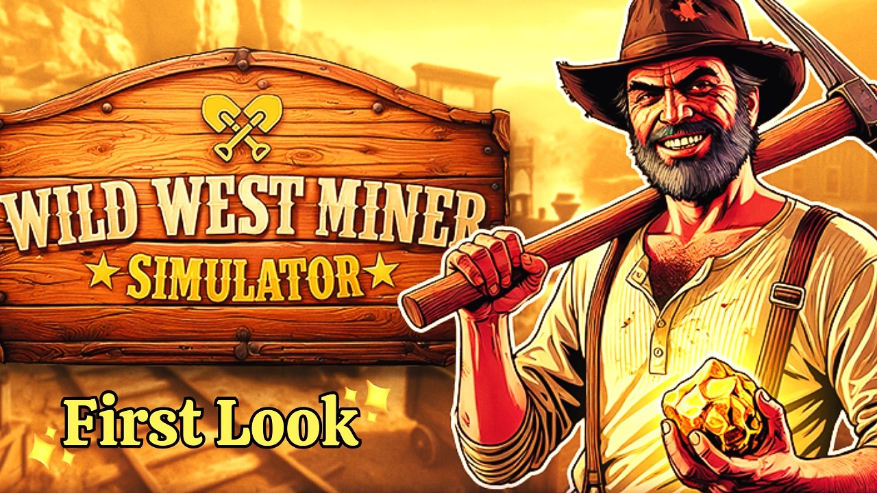 Gold Mining & Base Building Begins⛏️| First Look Wild West Miner Simulator !