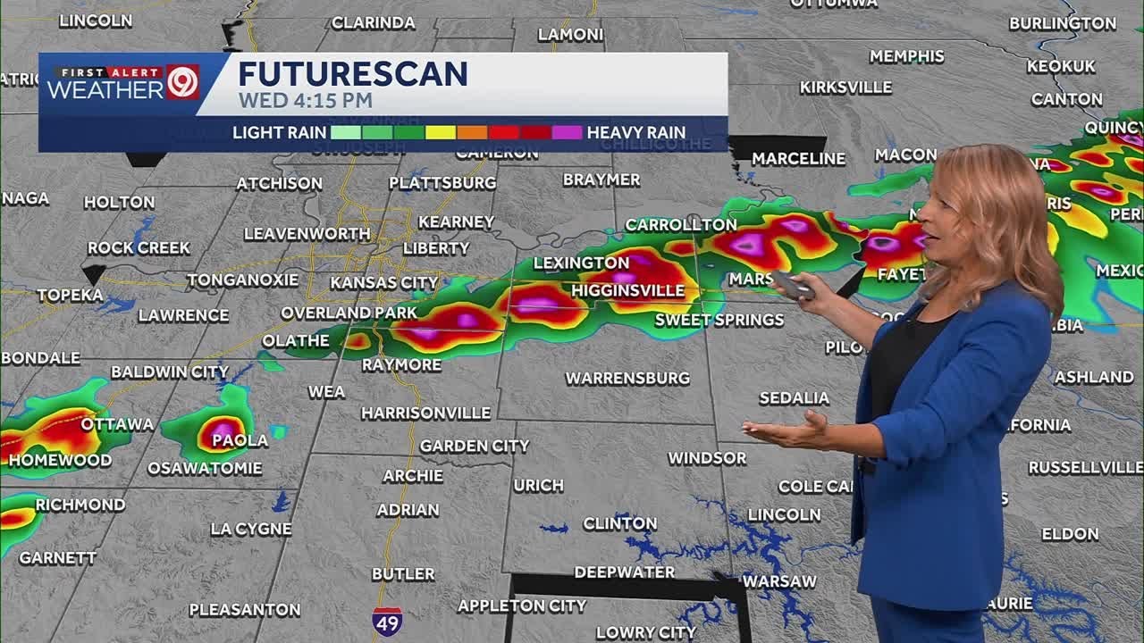 WEATHER BLOG: Severe thunderstorms will roll through most of Kansas City area Wednesday afternoon...