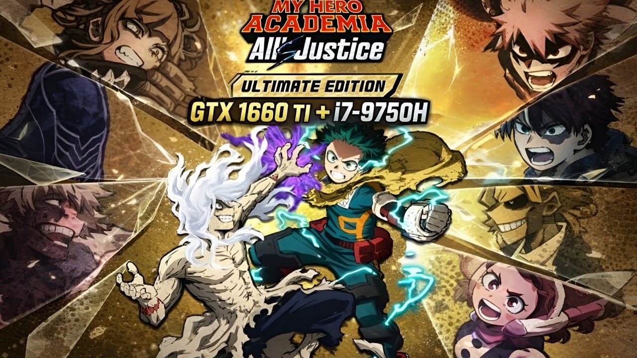 MHA Alls Justice medium Settings Gtx 1660ti + i7- 9750h