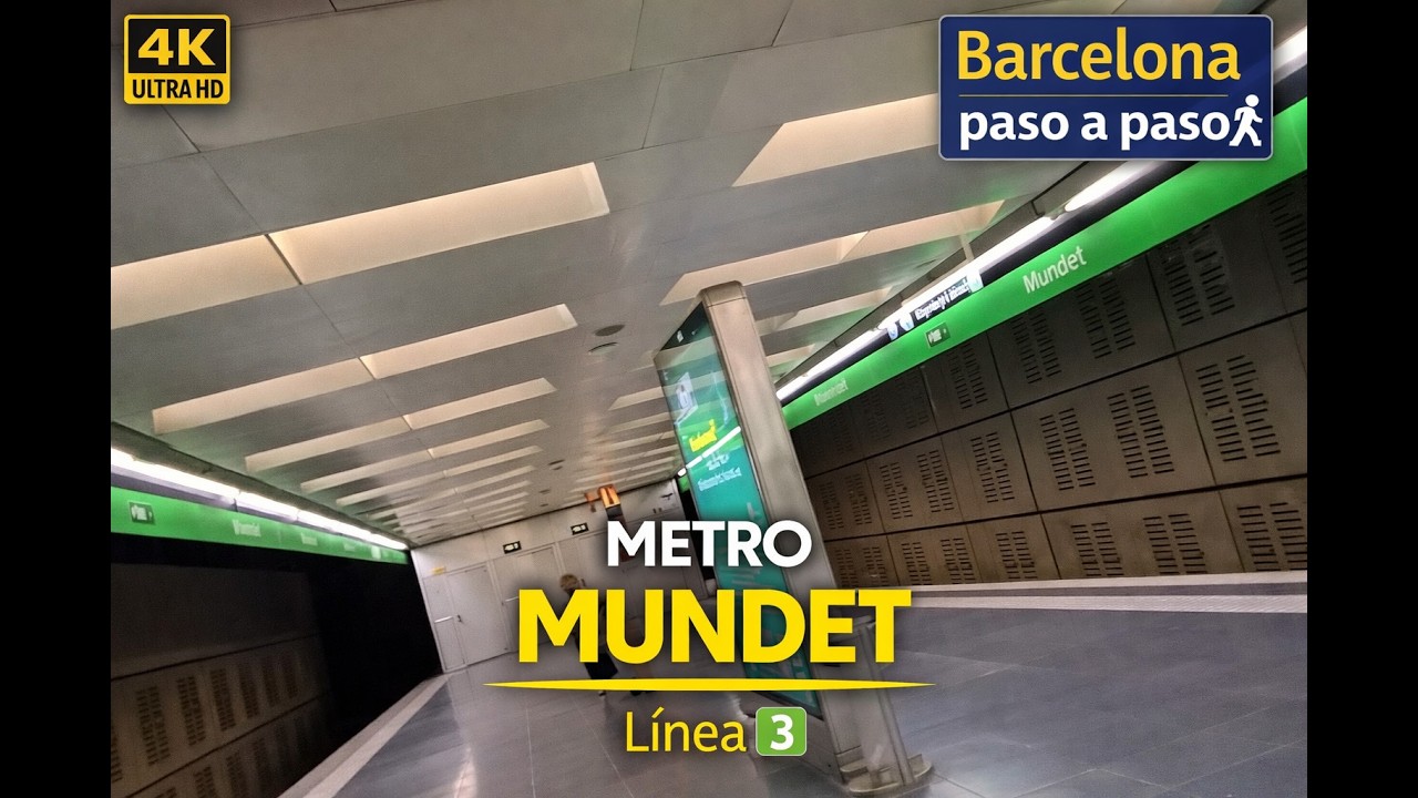 Metro Mundet  L 3 | Barcelona en metro | Paseos por Barcelona 4K | España
