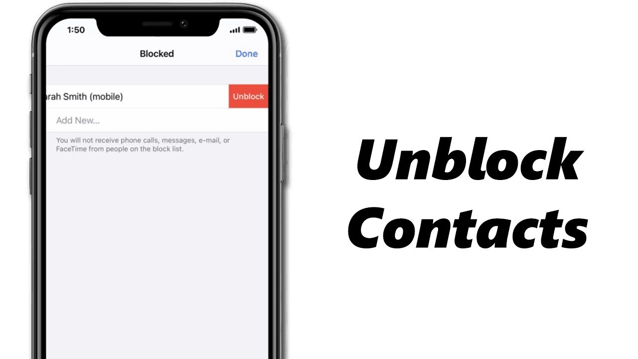 Как разблокировать контакт/номер телефона на iPhone