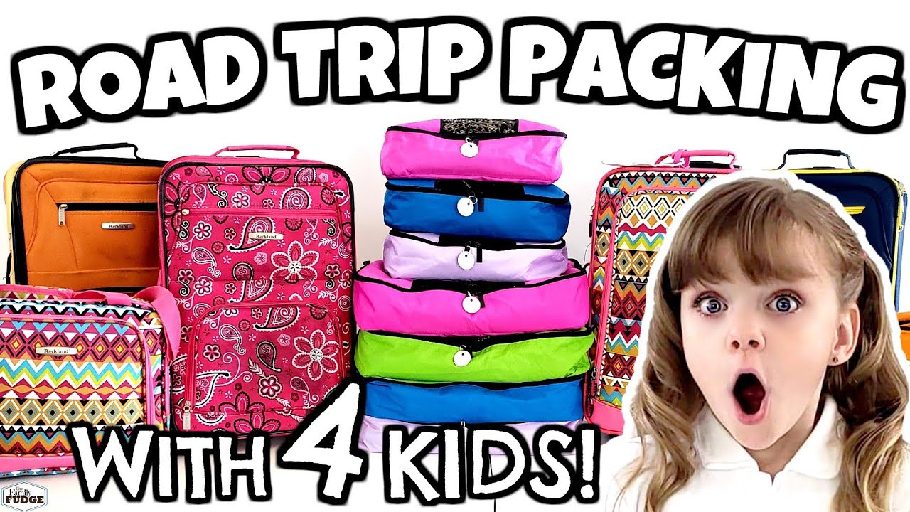 Packing for a FAMILY ROAD TRIP with FOUR KIDS 🚙 Snacks and HACKS!